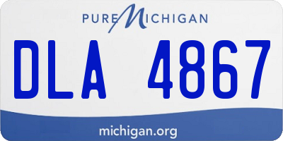 MI license plate DLA4867