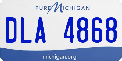 MI license plate DLA4868