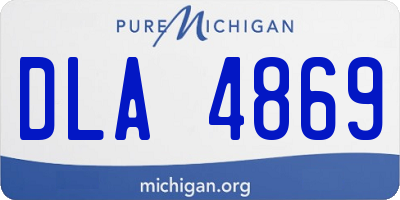 MI license plate DLA4869
