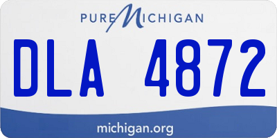 MI license plate DLA4872