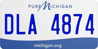 MI license plate DLA4874