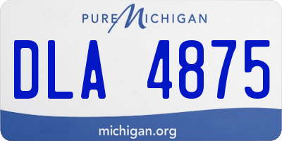 MI license plate DLA4875