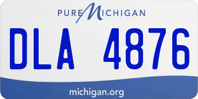 MI license plate DLA4876