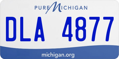 MI license plate DLA4877