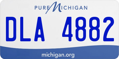 MI license plate DLA4882