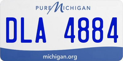 MI license plate DLA4884