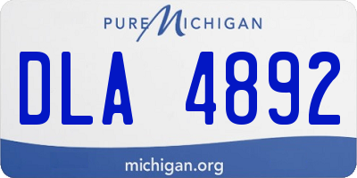 MI license plate DLA4892