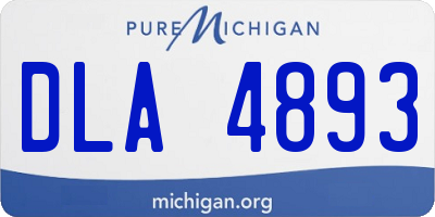 MI license plate DLA4893