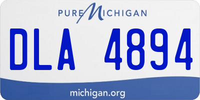 MI license plate DLA4894