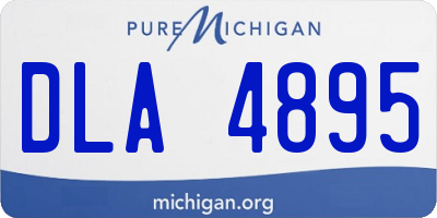 MI license plate DLA4895