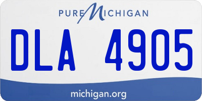 MI license plate DLA4905