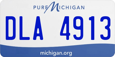 MI license plate DLA4913