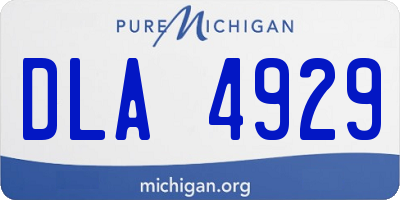 MI license plate DLA4929