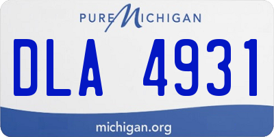 MI license plate DLA4931