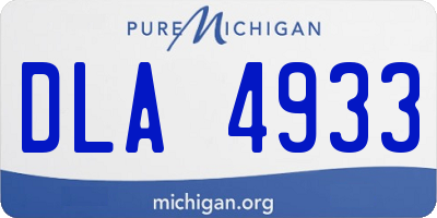 MI license plate DLA4933