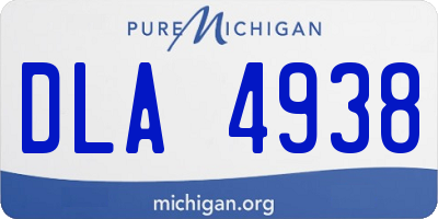 MI license plate DLA4938