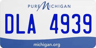 MI license plate DLA4939