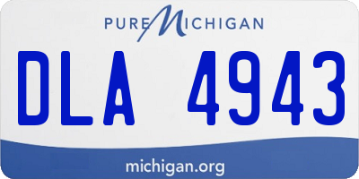 MI license plate DLA4943