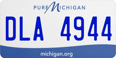 MI license plate DLA4944