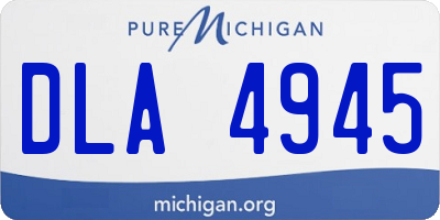 MI license plate DLA4945