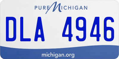MI license plate DLA4946