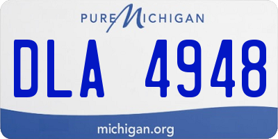MI license plate DLA4948