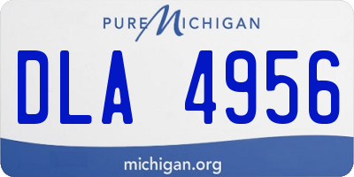 MI license plate DLA4956