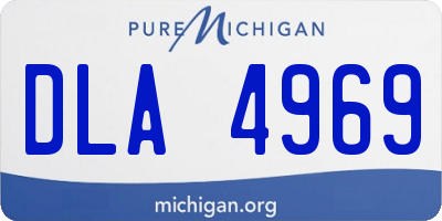 MI license plate DLA4969
