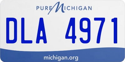 MI license plate DLA4971