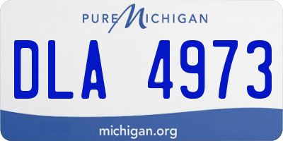 MI license plate DLA4973