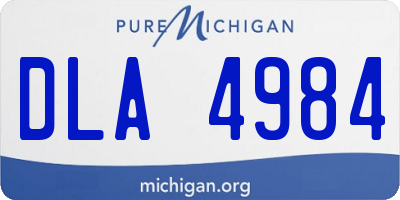 MI license plate DLA4984