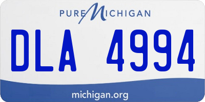MI license plate DLA4994