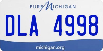 MI license plate DLA4998