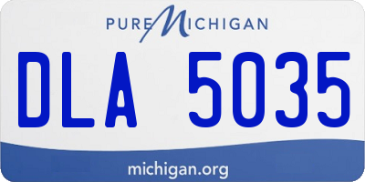 MI license plate DLA5035