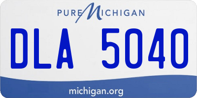 MI license plate DLA5040
