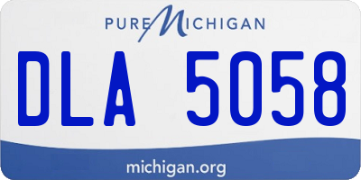 MI license plate DLA5058