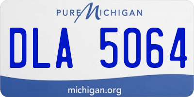 MI license plate DLA5064