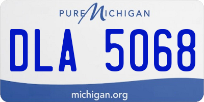 MI license plate DLA5068