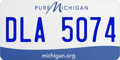 MI license plate DLA5074