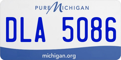 MI license plate DLA5086