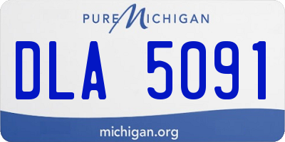MI license plate DLA5091