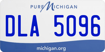 MI license plate DLA5096