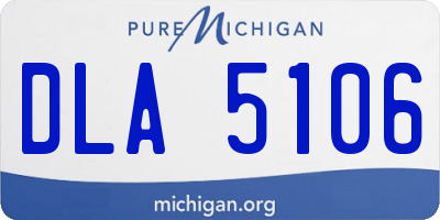MI license plate DLA5106