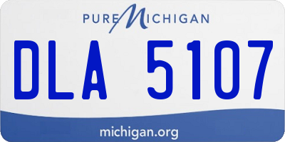 MI license plate DLA5107