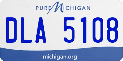MI license plate DLA5108