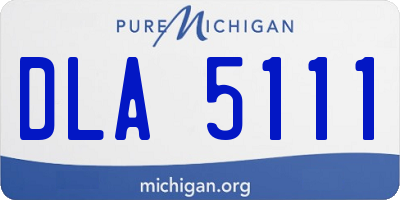MI license plate DLA5111