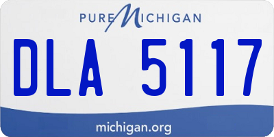 MI license plate DLA5117