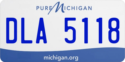 MI license plate DLA5118