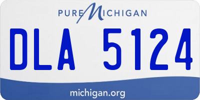 MI license plate DLA5124