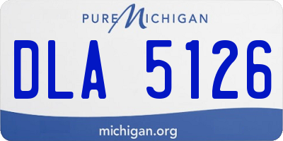 MI license plate DLA5126